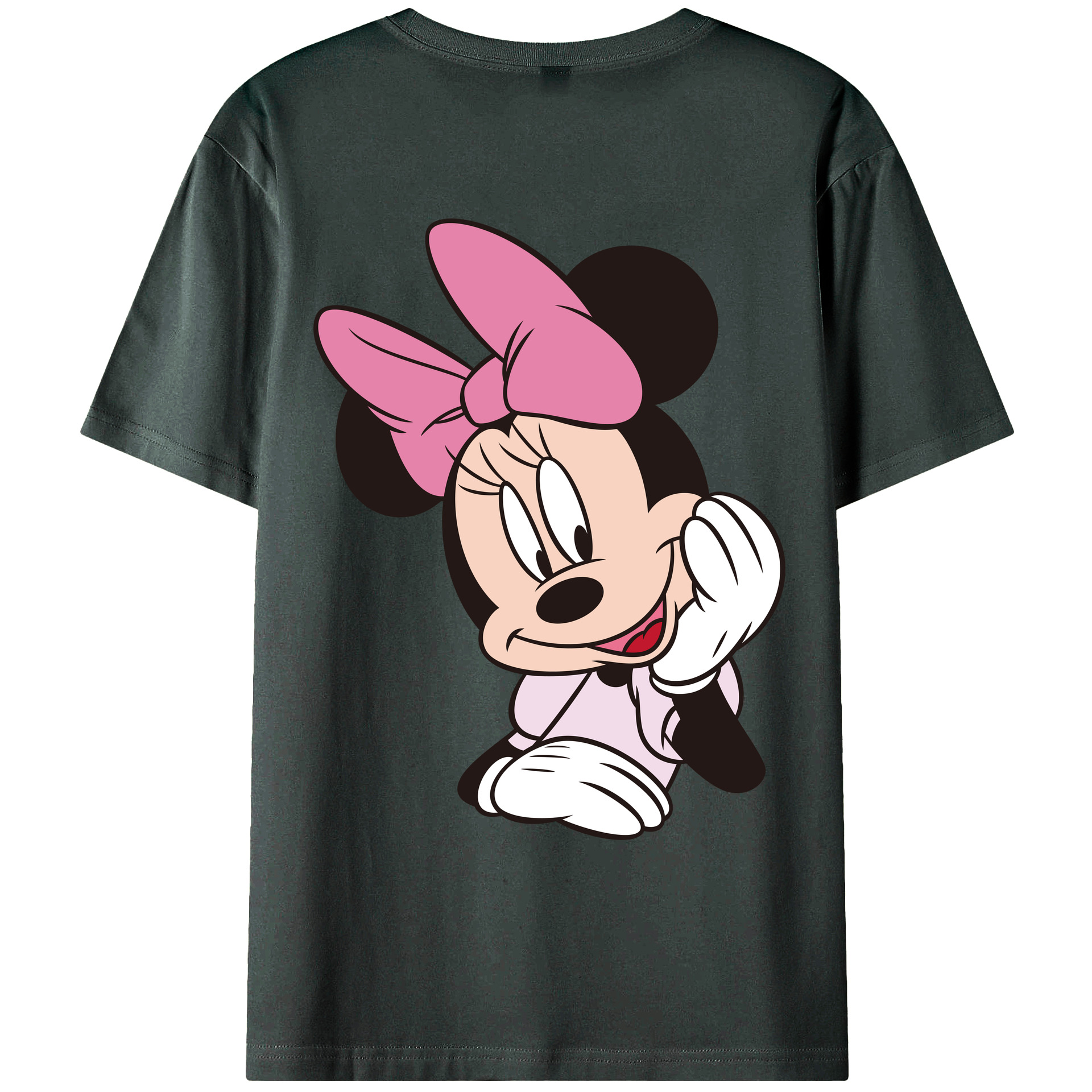 ミッキーマウス Mickey Mouse 綿100％ メンズ半袖Tシャツ（バックプリント） 通気性